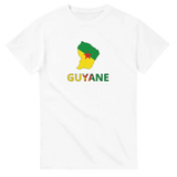 T-shirt drapeau guyane en carte - pixelforma