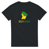 T-shirt drapeau guyane en carte - pixelforma