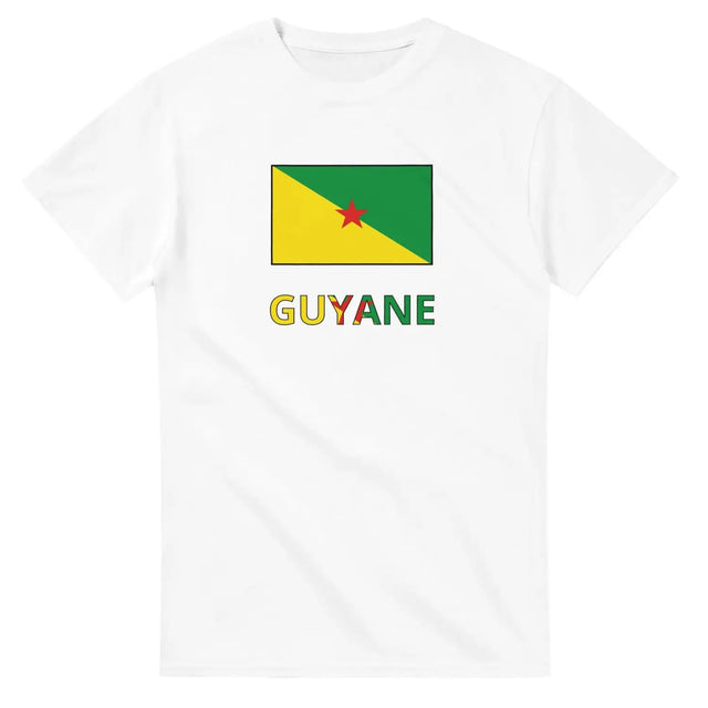 T-shirt drapeau guyane en texte - pixelforma