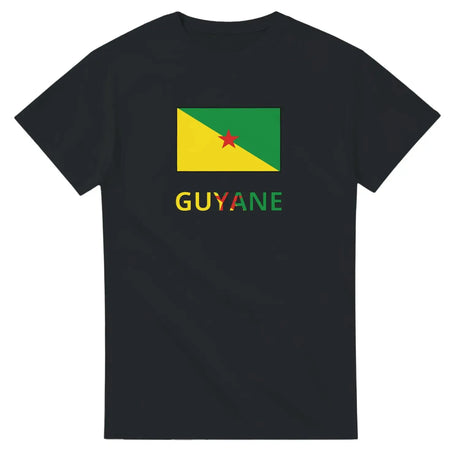 T-shirt drapeau guyane en texte - pixelforma