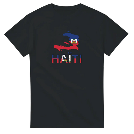 T-shirt drapeau haïti en carte - pixelforma