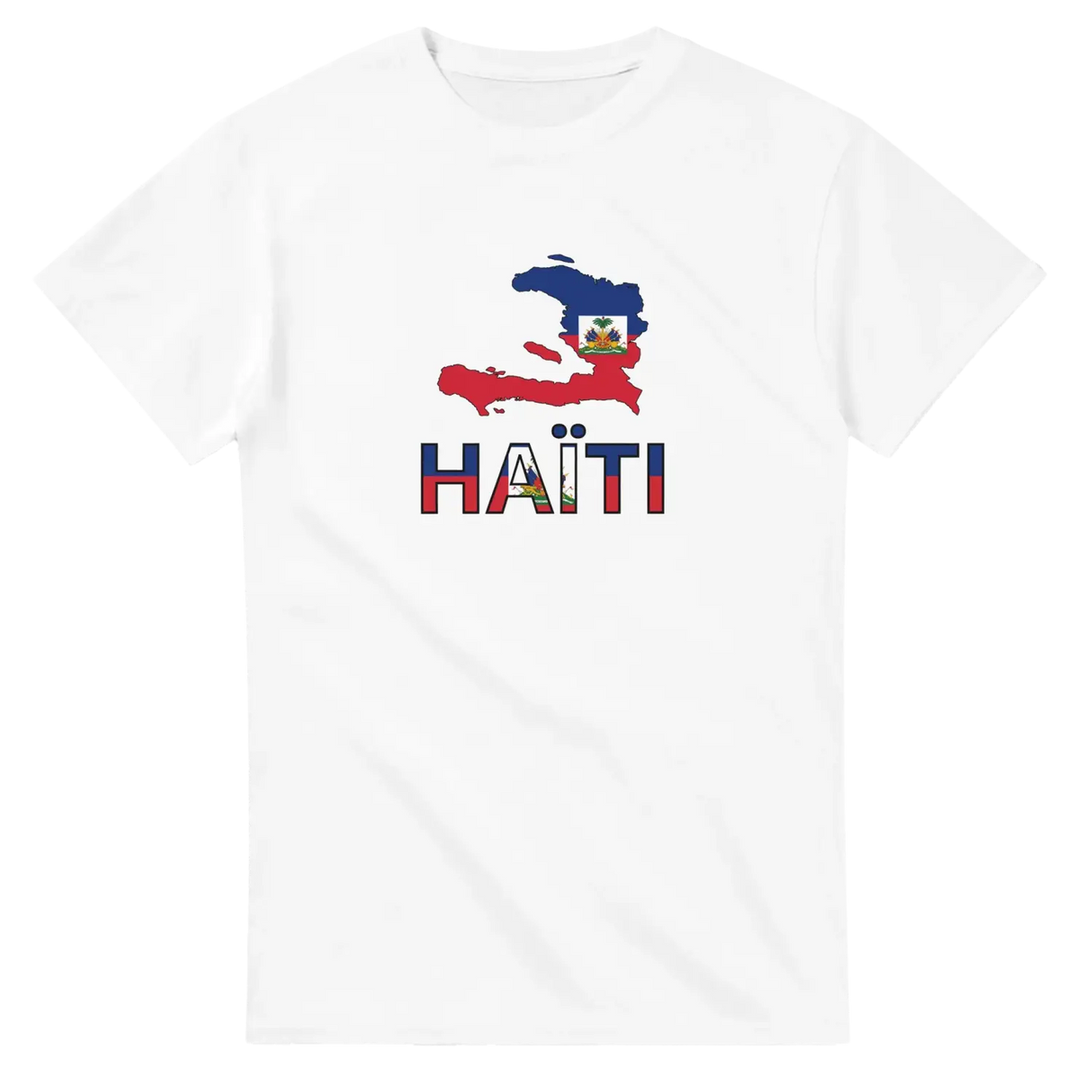 T-shirt drapeau haïti en carte - pixelforma