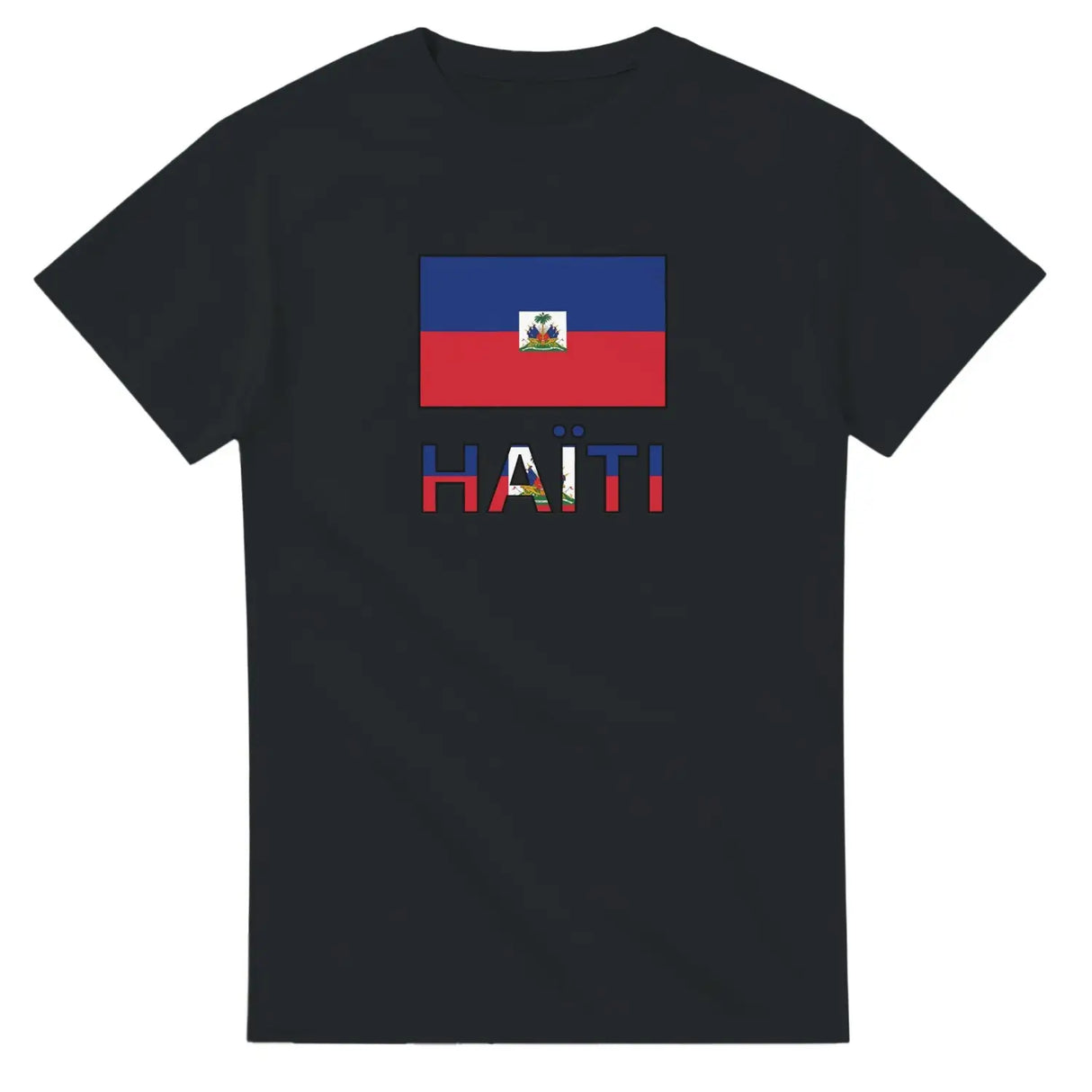 T-shirt drapeau haïti en texte - pixelforma