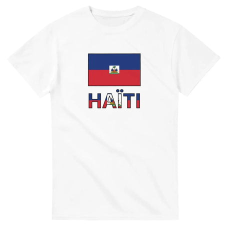 T-shirt drapeau haïti en texte - pixelforma