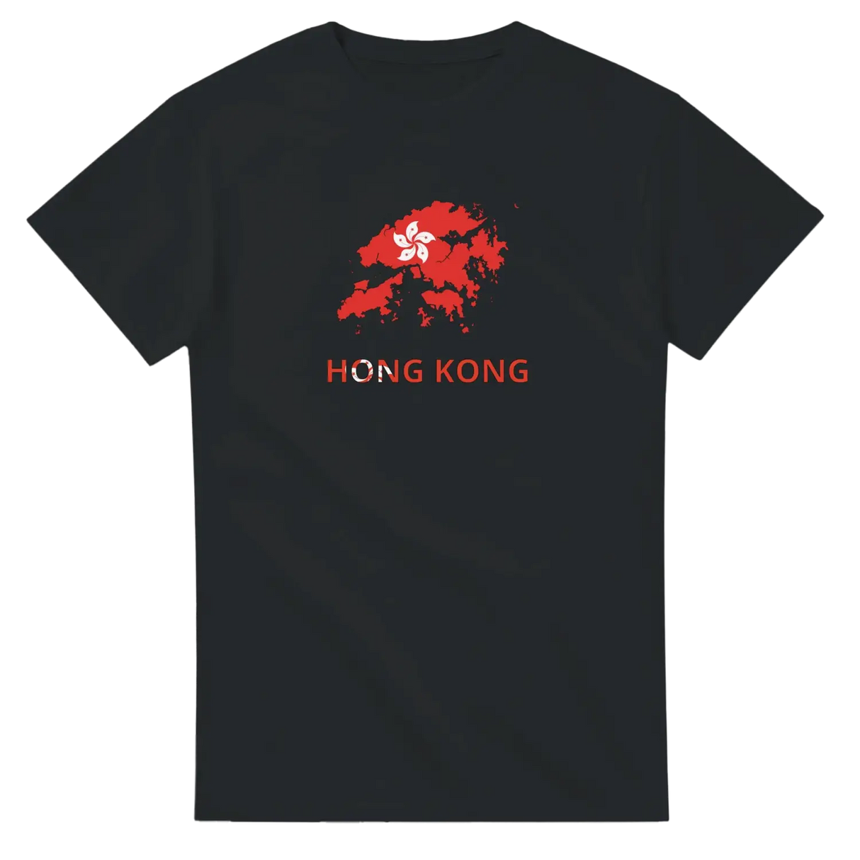 T-shirt drapeau hong kong en carte - pixelforma