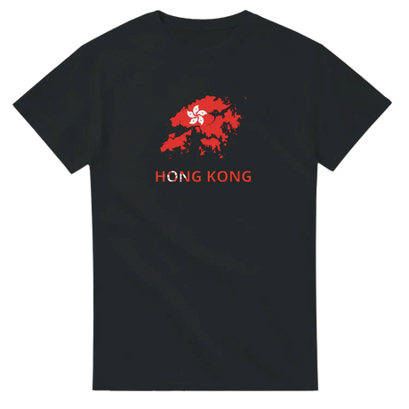 T-shirt drapeau hong kong en carte - pixelforma