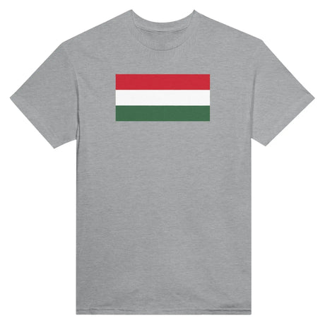 T-shirt drapeau hongrie brodé coton épais mélangé