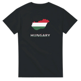 T-shirt drapeau hongrie carte - pixelforma