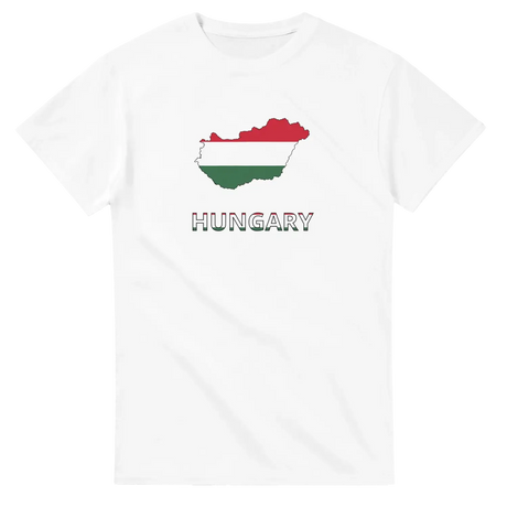 T-shirt drapeau hongrie carte - pixelforma