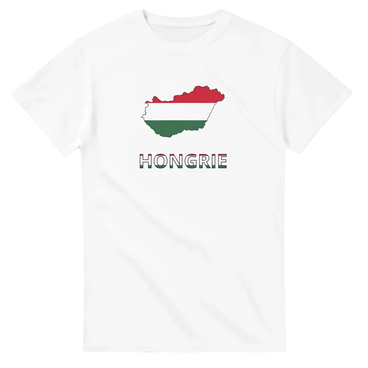 T-shirt drapeau hongrie en carte - pixelforma