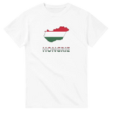 T-shirt drapeau hongrie en carte - pixelforma