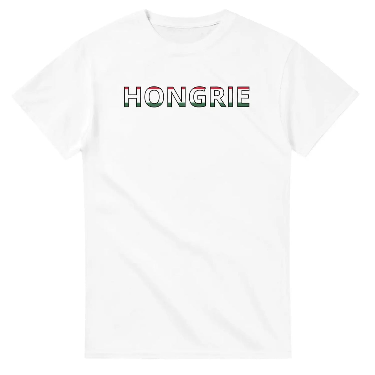 T-shirt drapeau hongrie en écriture - pixelforma