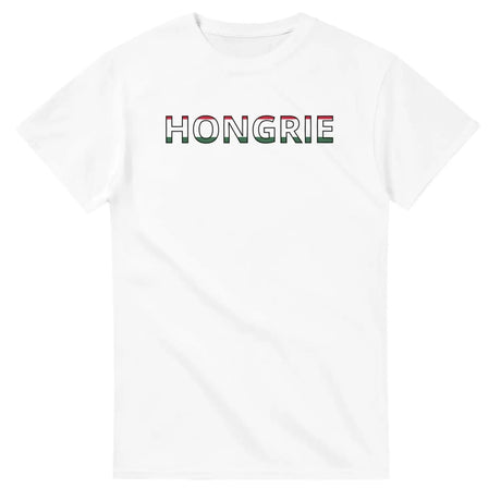 T-shirt drapeau hongrie en écriture - pixelforma