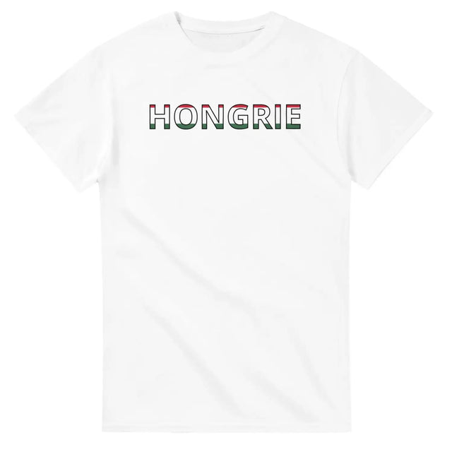 T-shirt drapeau hongrie en écriture - pixelforma