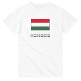 T-shirt drapeau hongrie en texte - pixelforma