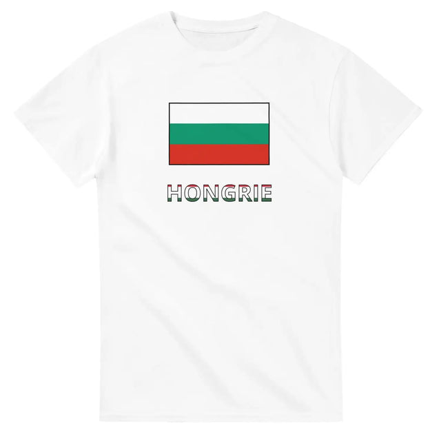 T-shirt drapeau hongrie en texte - pixelforma