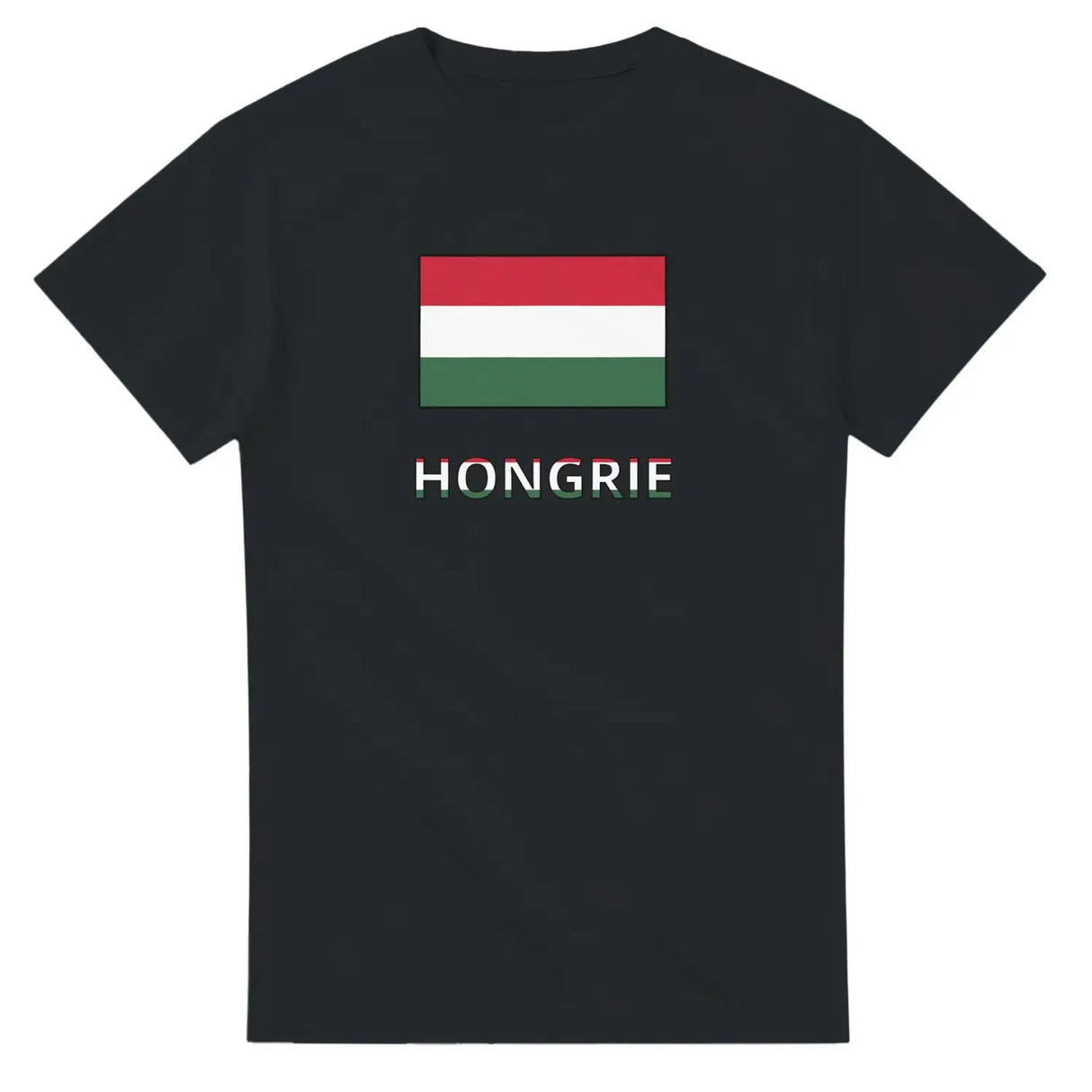 T-shirt drapeau hongrie en texte - pixelforma