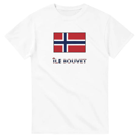 T-shirt drapeau île bouvet en texte - pixelforma