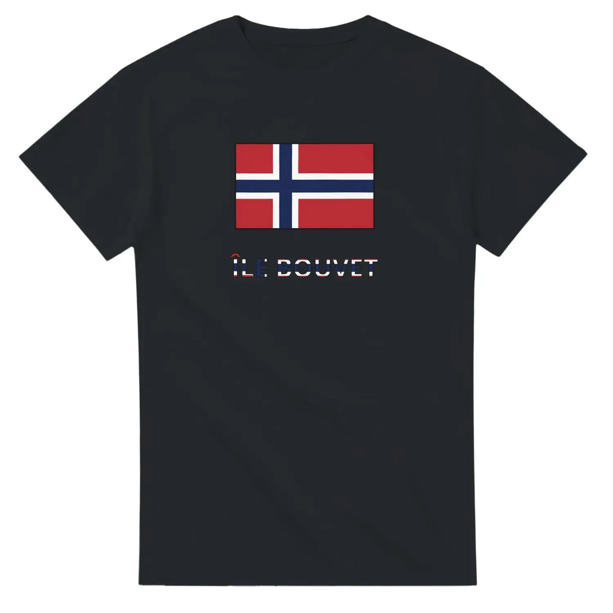 T-shirt drapeau île bouvet en texte - pixelforma