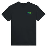 T-shirt drapeau île christmas broderie coton mélangé