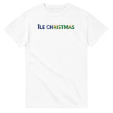 T-shirt drapeau île christmas en écriture - pixelforma