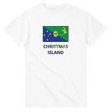 T-shirt drapeau île christmas texte - pixelforma