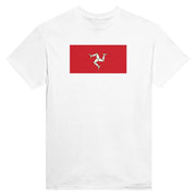 T-shirt drapeau île de man imprimé en coton mélangé