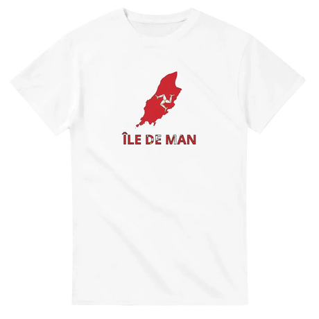 T-shirt drapeau île de man carte - pixelforma