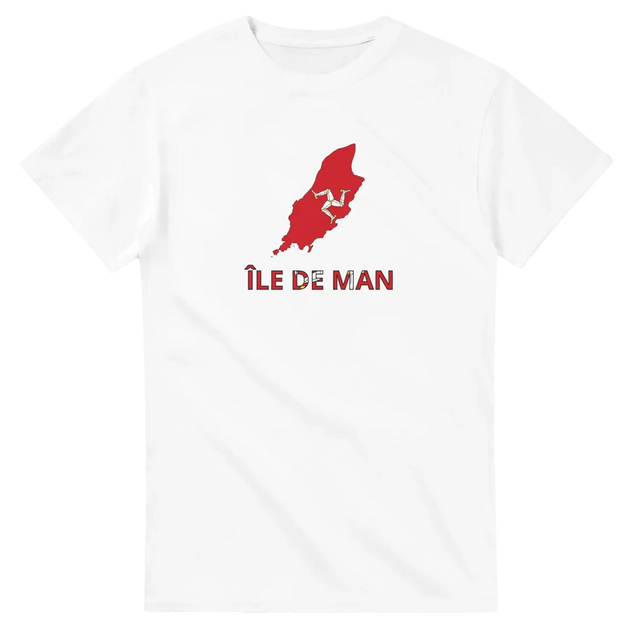 T-shirt drapeau île de man carte - pixelforma