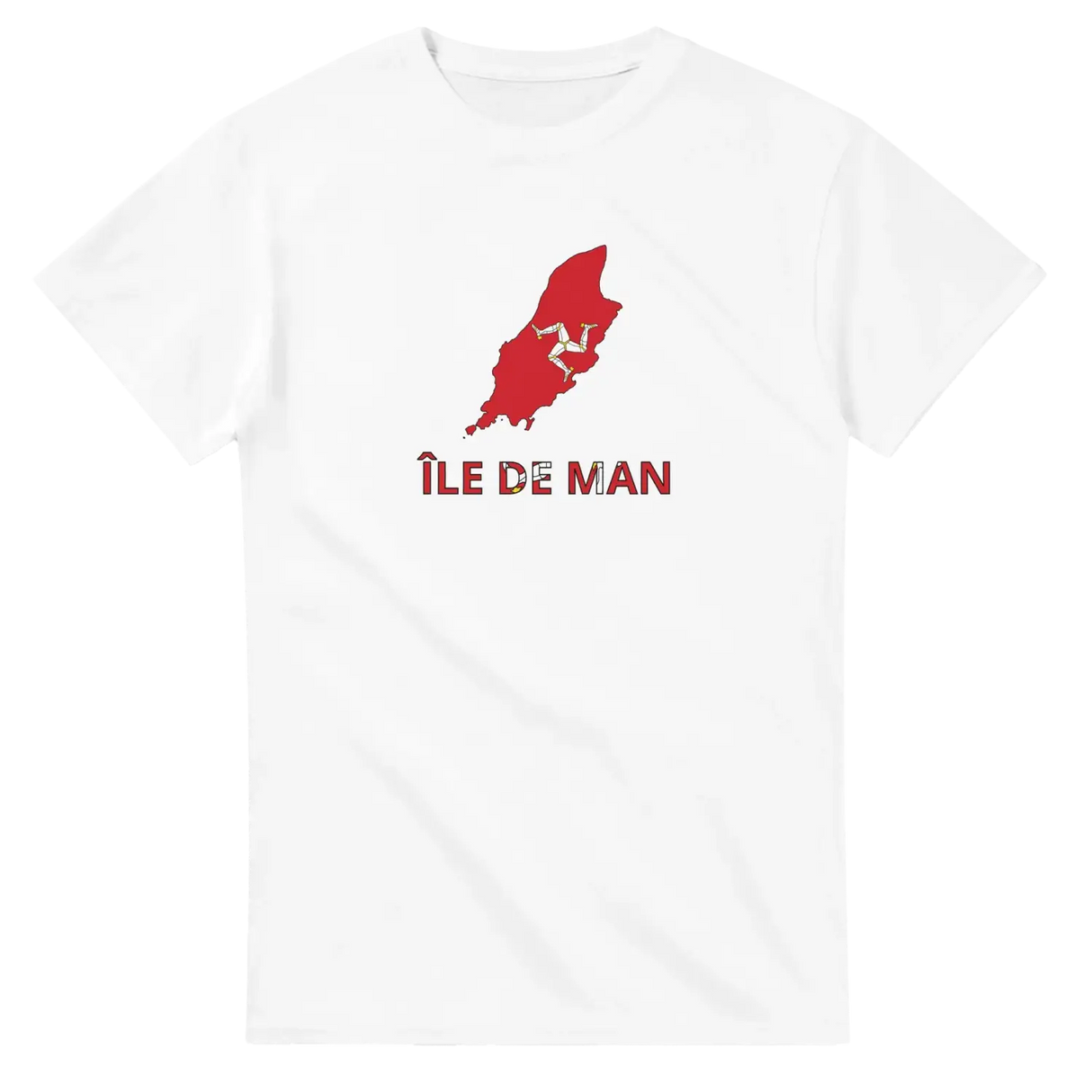 T-shirt drapeau île de man en cartez - pixelforma