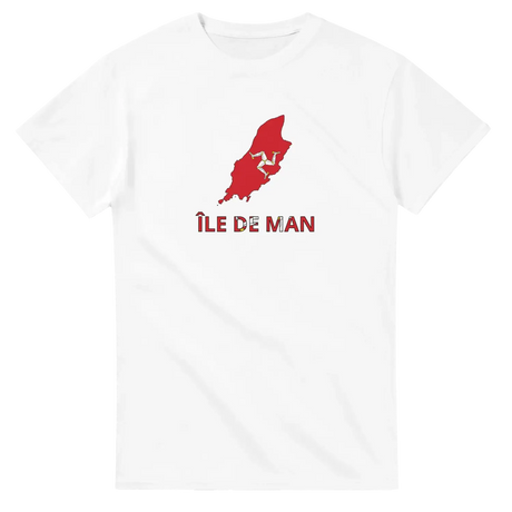 T-shirt drapeau île de man en cartez - pixelforma