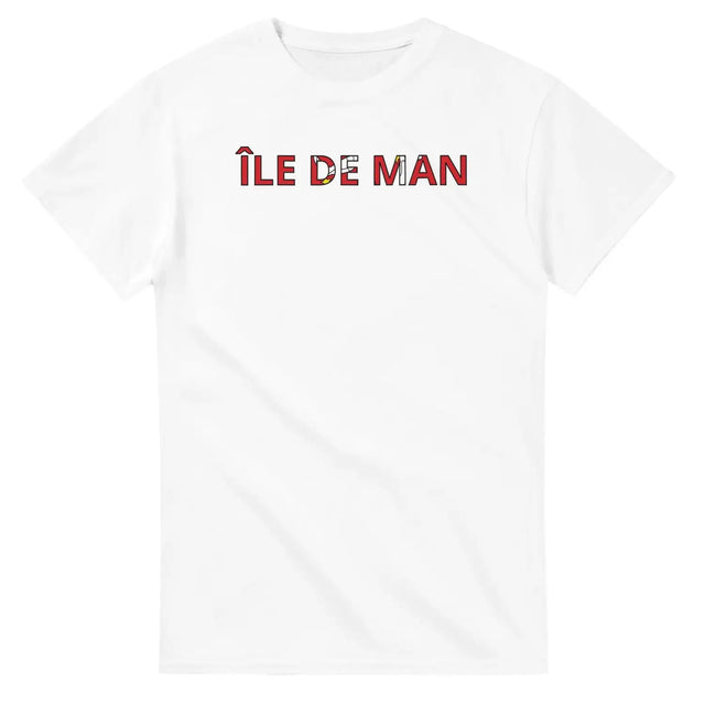 T-shirt drapeau île de man en écriture - pixelforma