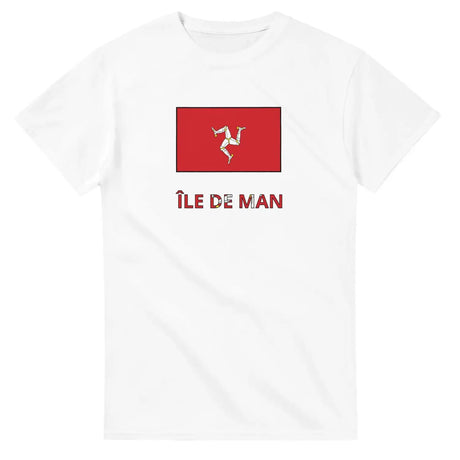 T-shirt drapeau île de man en texte - pixelforma