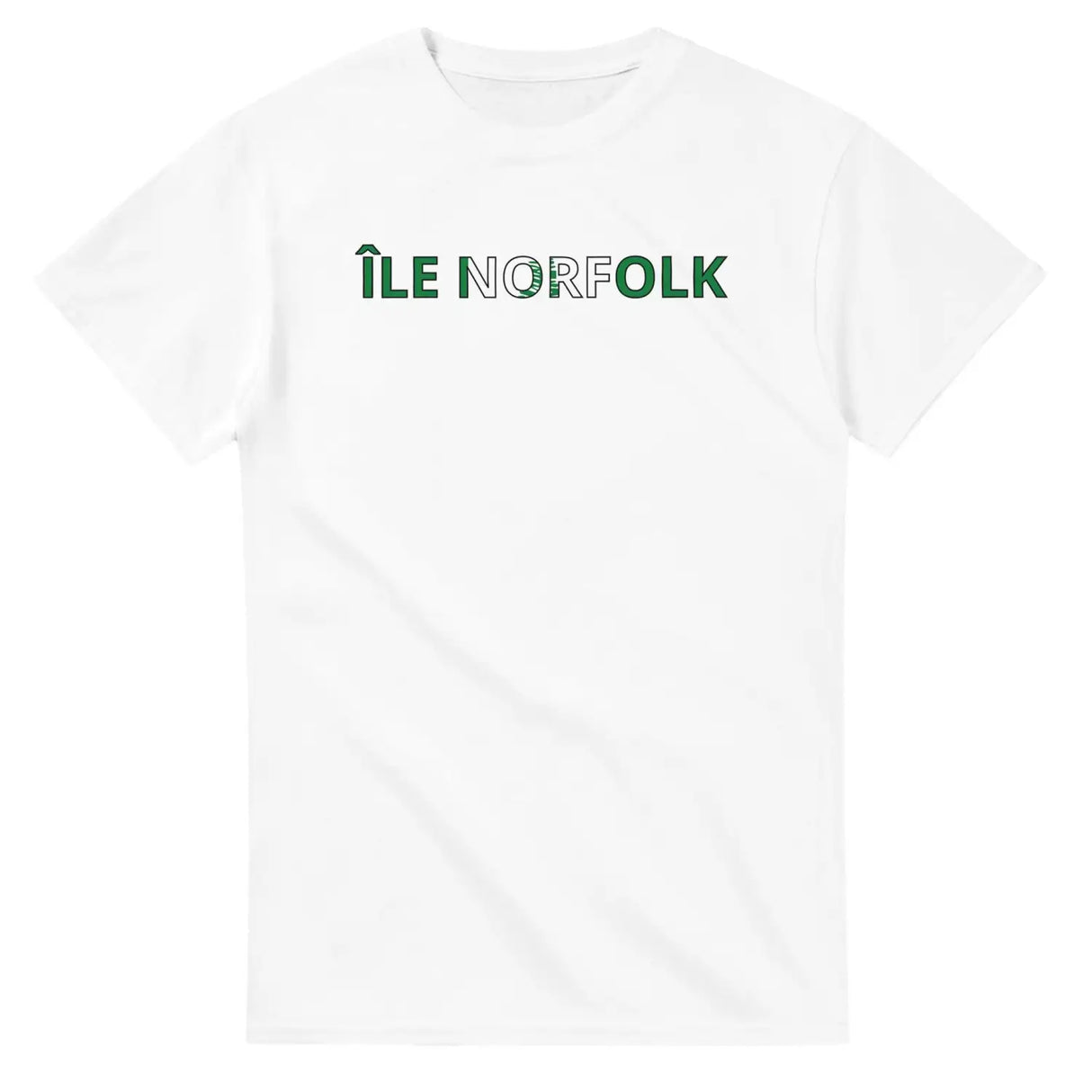 T-shirt drapeau île norfolk en écriture - pixelforma