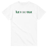 T-shirt drapeau île norfolk en écriture - pixelforma