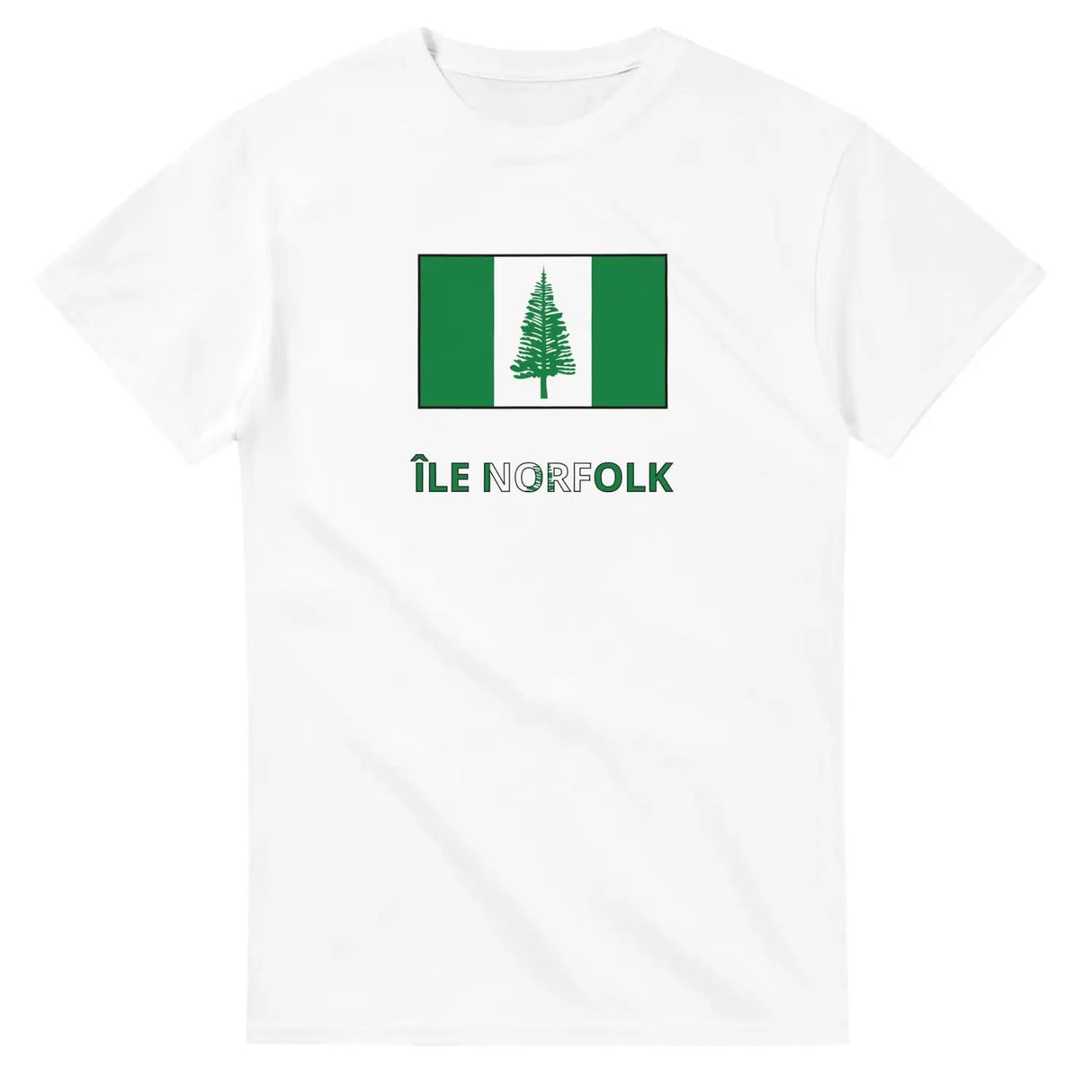 T-shirt drapeau île norfolk en texte - pixelforma