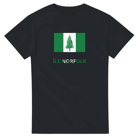 T-shirt drapeau île norfolk en texte - pixelforma