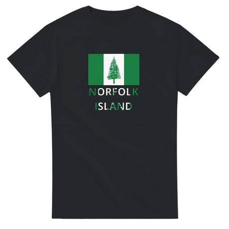 T-shirt drapeau île norfolk texte - pixelforma