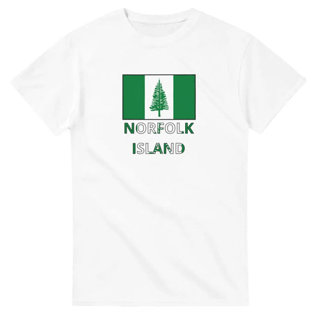 T-shirt drapeau île norfolk texte - pixelforma