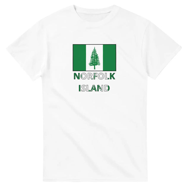 T-shirt drapeau île norfolk texte - pixelforma