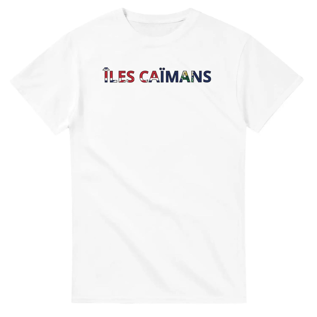 T-shirt drapeau îles caïmans en écriture - pixelforma