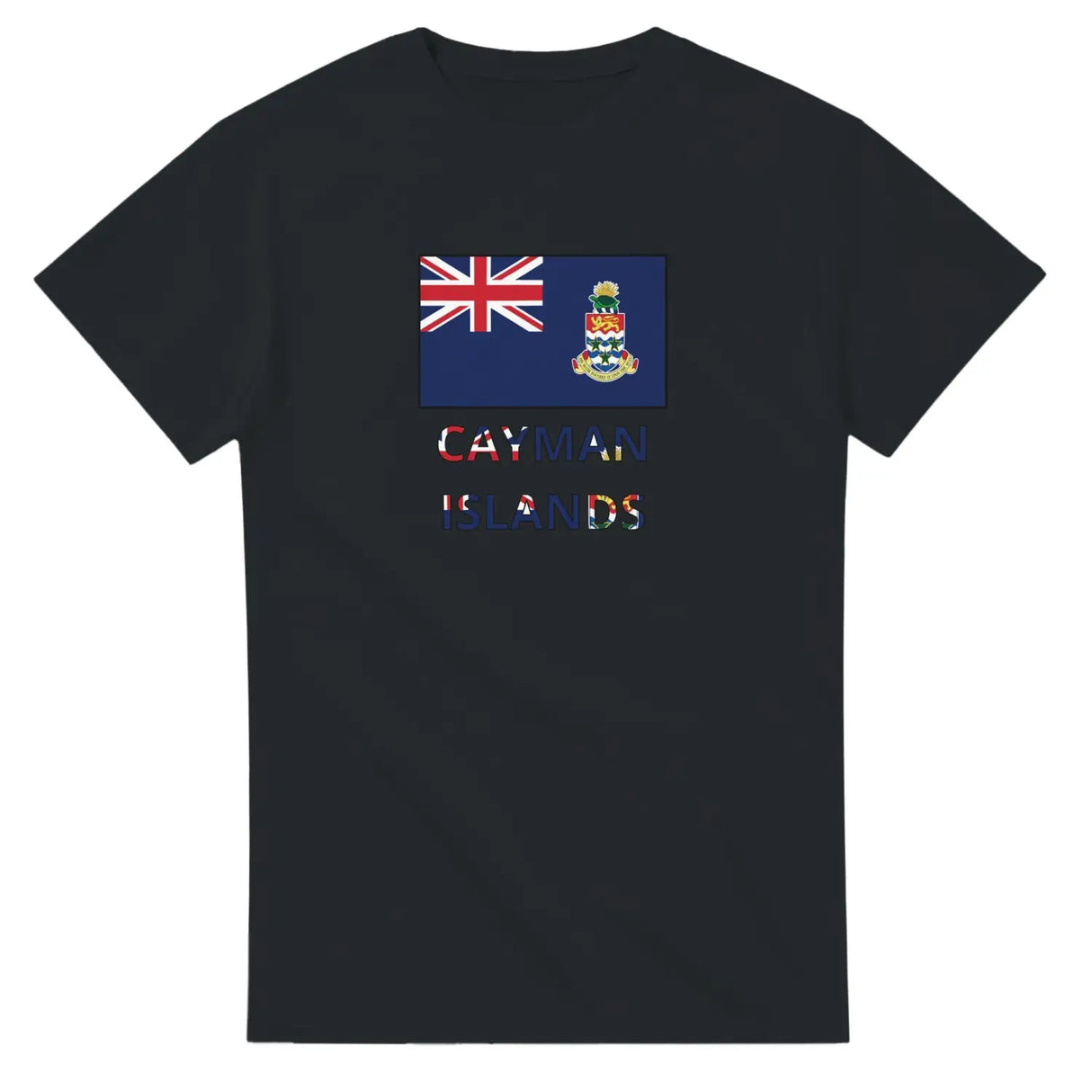 T-shirt drapeau îles caïmans texte - pixelforma