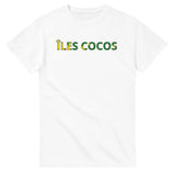 T-shirt drapeau îles cocos en écriture - pixelforma