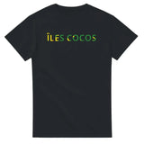 T-shirt drapeau îles cocos en écriture - pixelforma