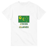 T-shirt drapeau îles cocos texte - pixelforma