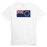 T-shirt drapeau îles cook imprimé en coton mélangé