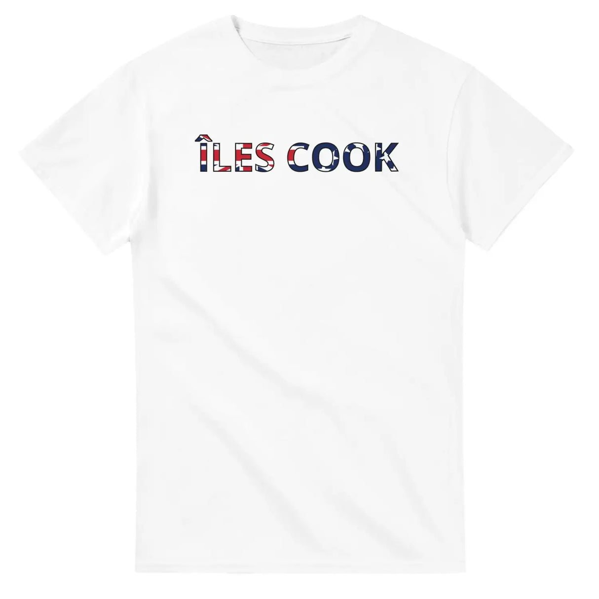 T-shirt drapeau îles cook en écriture - pixelforma