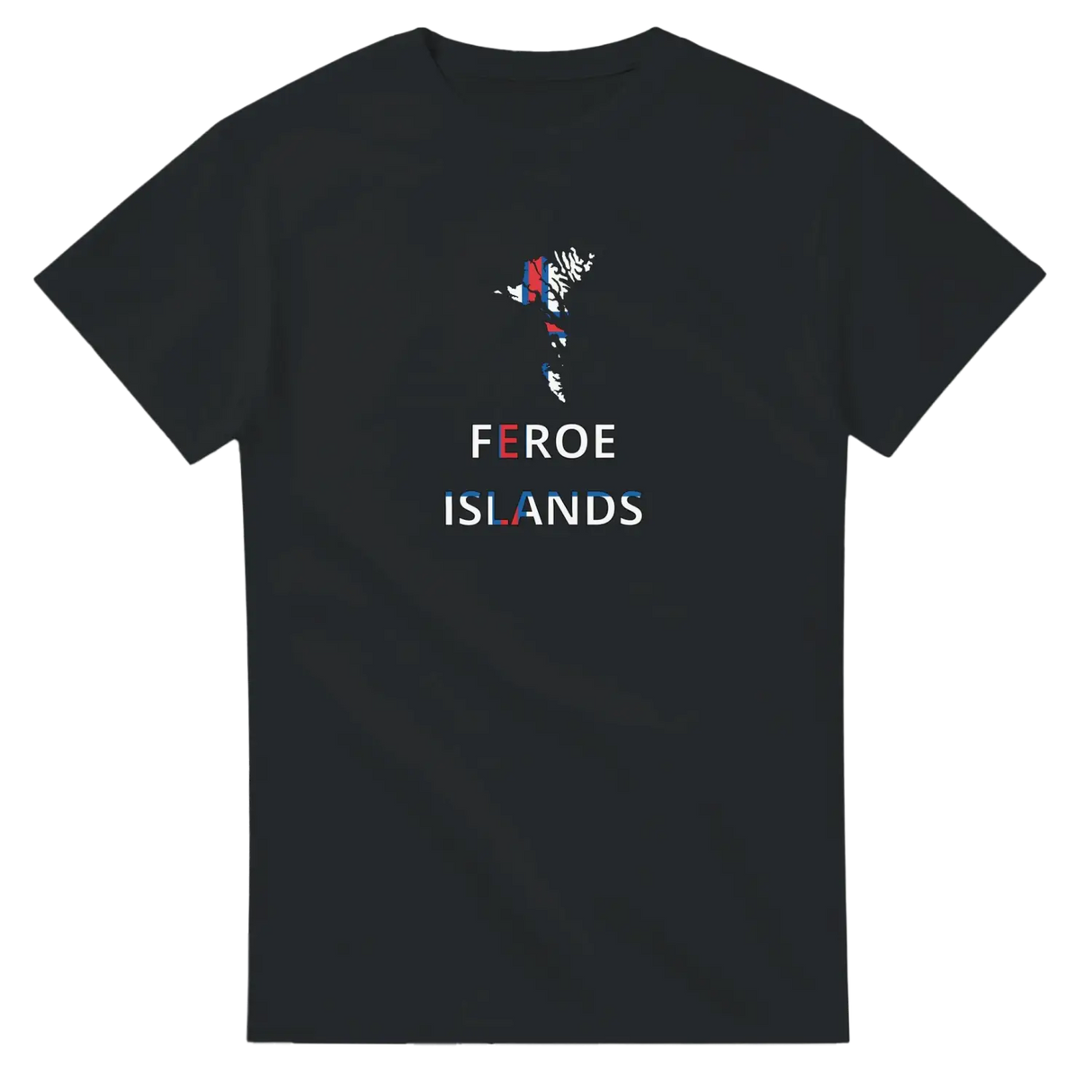 T-shirt drapeau îles féroé carte - pixelforma