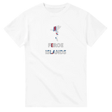 T-shirt drapeau îles féroé carte - pixelforma