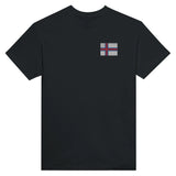 T-shirt drapeau îles féroé coton épais broderie couleur